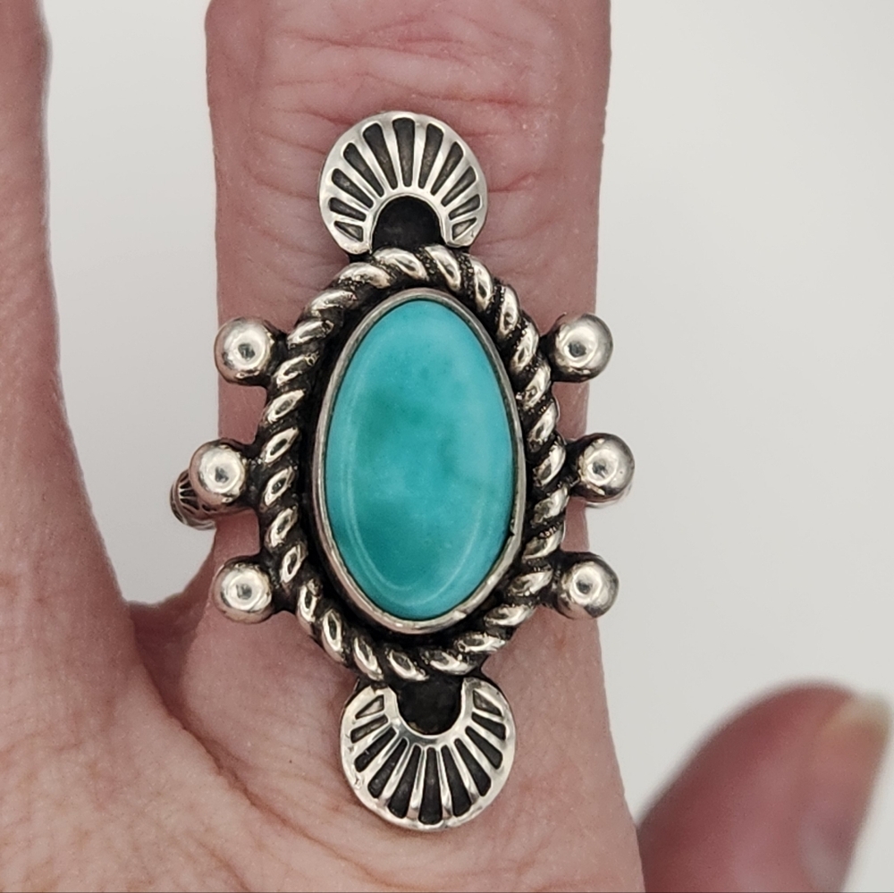 Turquoise Sterling Silver Women's Ring